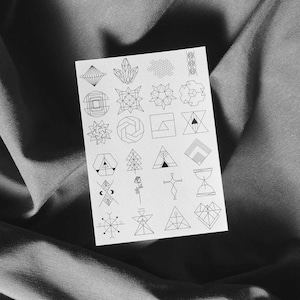 Geometric Temporary Tattoos | sacred geometry Tattoos | shapes Tattoos | Festival Tattoo | shapes Tattoo | Fake Tattoos  Mix Style