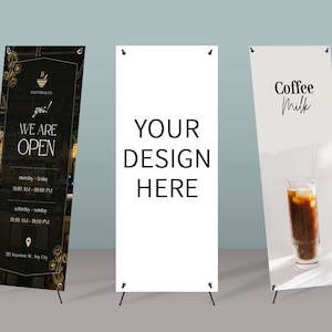 Banners personalizados X-Stand Banner PET: expositores promocionales livianos, portátiles y duraderos