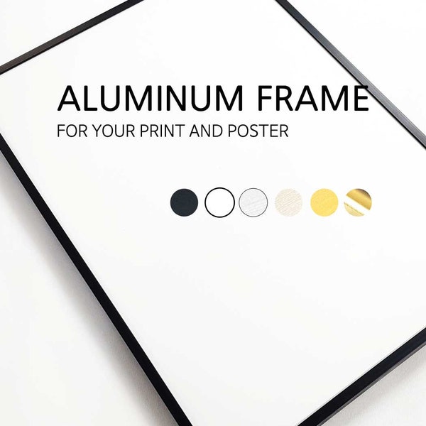 Aluminum Metal Frames in Matte Black for Poster Photography Photo Image DIY Wall Art