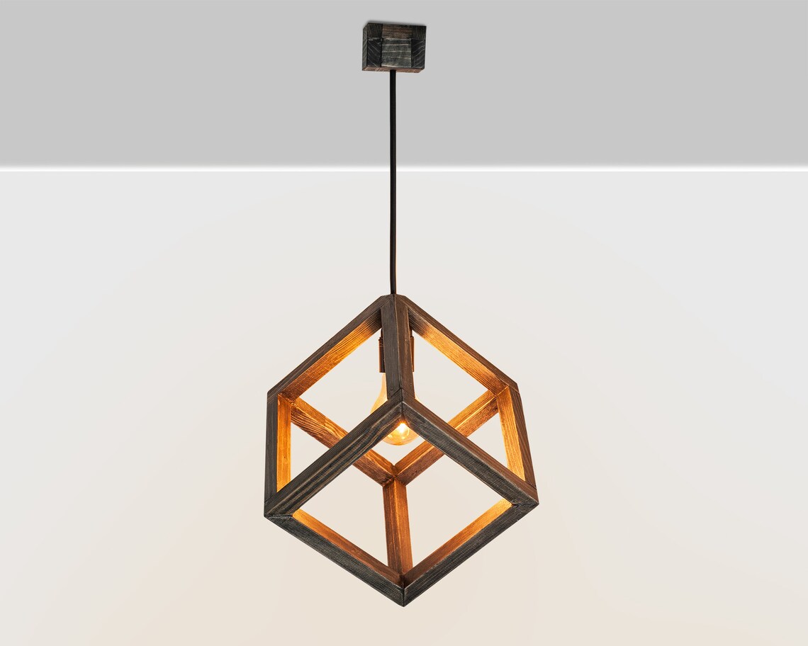 Wooden Hanging Lamp Pendant Lighting Wood Lamp Ceiling Etsy