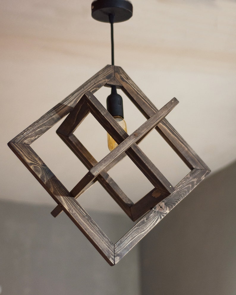 Wooden hanging lamp Wood lamp Pendant lighting Wooden lamp Etsy