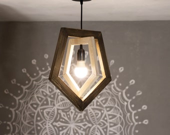 Kitchen light fixture, Pendant wood lamp, Wooden hanging lamp, Wood lamp, Pendant lighting, Wooden lamp, Wooden chandelier, Ceiling lamp