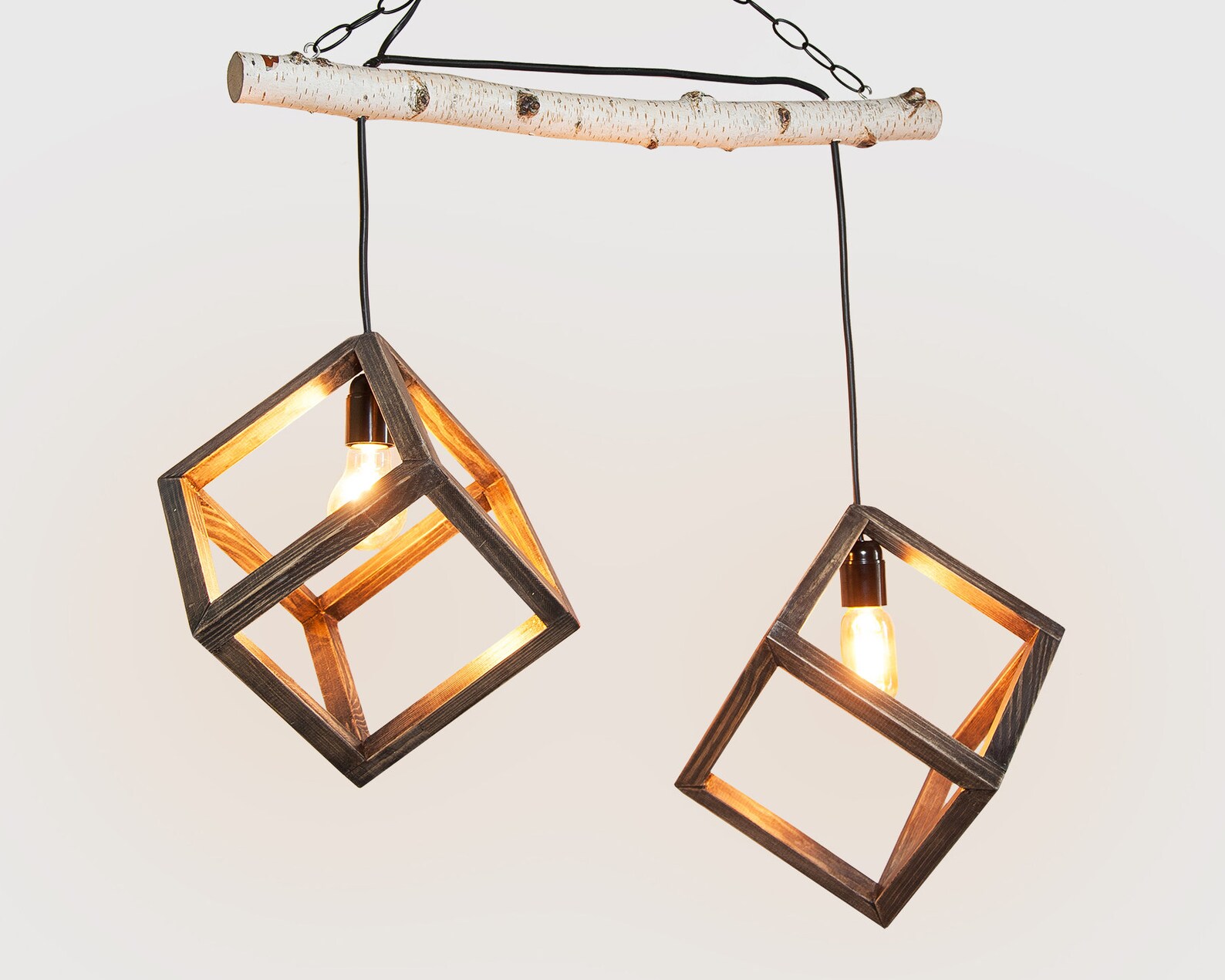 Wood lamp shades fixture Wooden hanging lamp Pendant birch Etsy