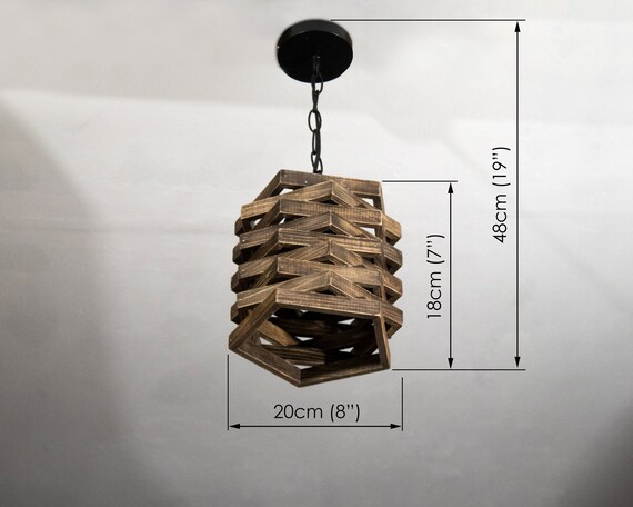 Wooden lantern sale ceiling light
