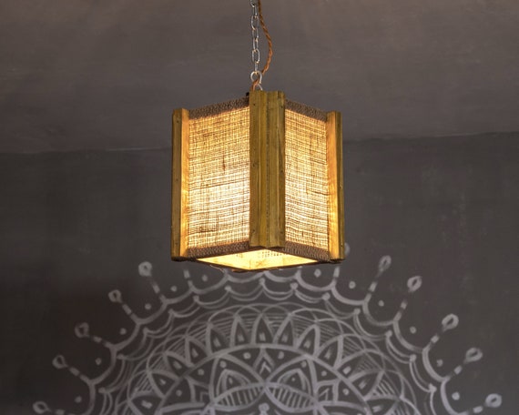 Burlap chandelier sale