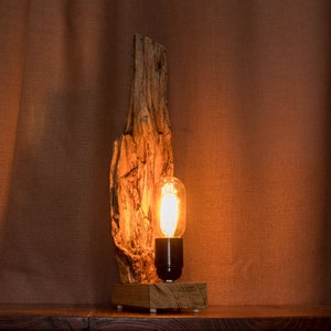 Driftwood lamp, Wood lighting, Wood rustic light, Rustic lamp, Wood log lamp, Driftwood light, Wooden lamp, Rustic light decor, Natural wood