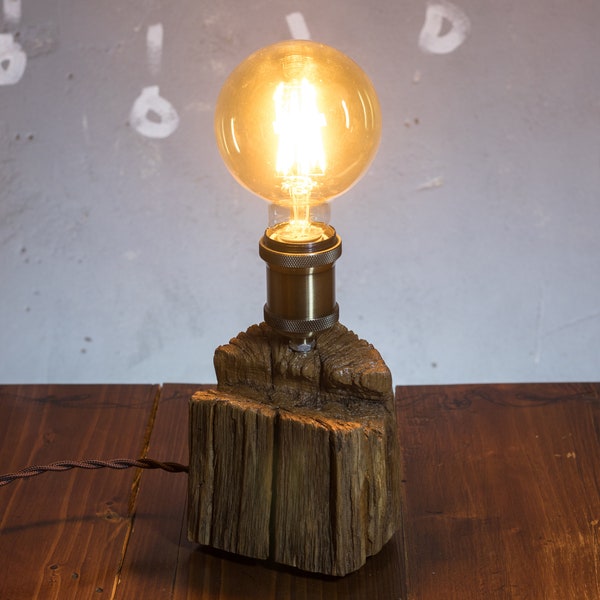 Handmade Wood lamp, Driftwood lamp, Rustic light, Table lighting, Rustic lamp, Wood log lamp, Driftwood light, Wooden lamp, Unique Desk lamp