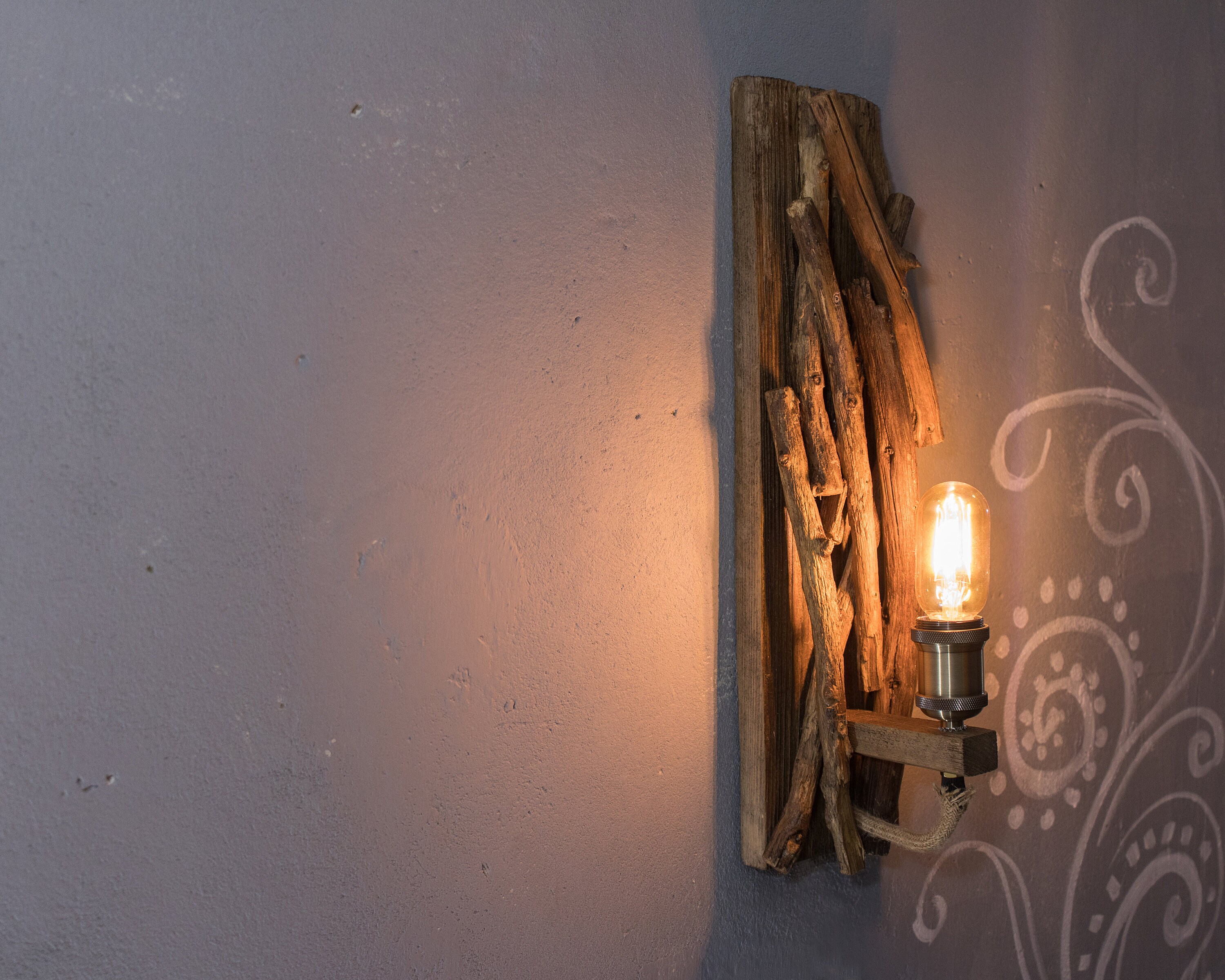 Driftwood Wall Light Wood Sconces Tree Branch Wall Lighting Etsy UK