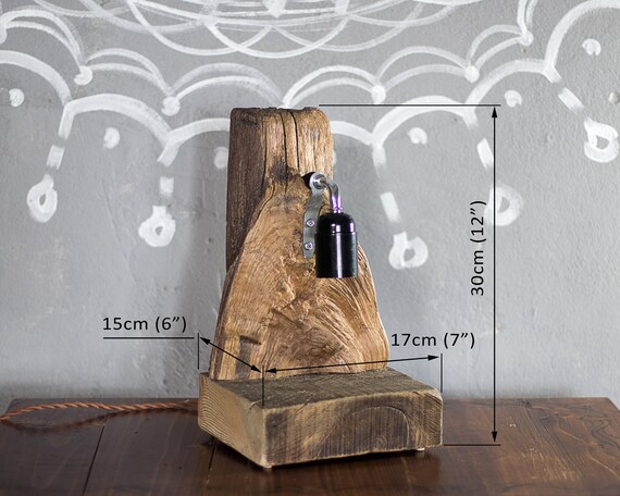 Driftwood Lamp Wood Lamp Rustic Light Table Lighting Wood Log