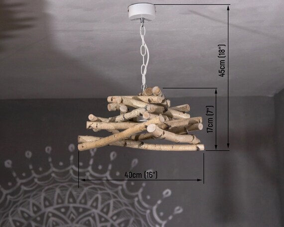 Rustic top branch chandelier