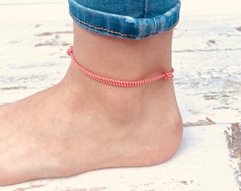 individual foot band / anklets made of surfer cord