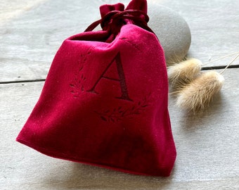 laser engraved velvet bag personalized gift packaging