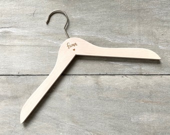 Children's coat hanger personalized heart