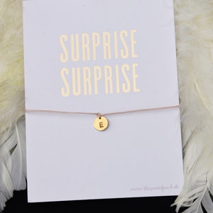 Armband  Geschenk Surprise Karte Buchstabe