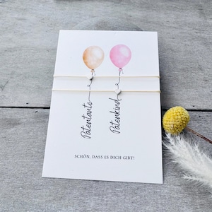 Cartão e pulseira para madrinha e afilhado / pulseira de coração / presente para madrinha / pulseira de coração para dois / presente para padrinhos