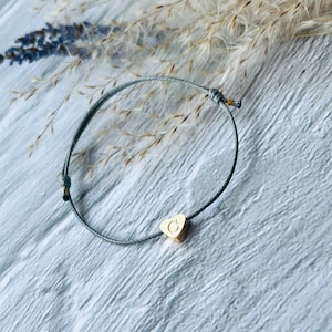 Pulsera carta personalizada - acero inoxidable - pulsera inicial - pulsera de pareja