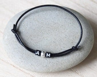 Bracelet personalized men leather