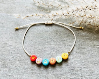 Bracelet personalized name bracelet made of colorful letter beads