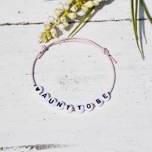 Aunt Gift // Bracelet Aunt To Be // Gift for your sister