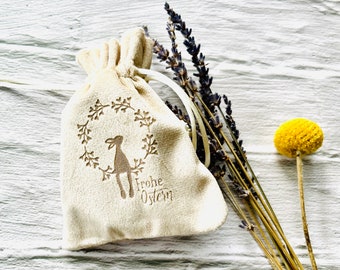 Bolsa de terciopelo grabada de Pascua // Embalaje de conejito de Pascua // Embalaje de regalo Cesta de Pascua