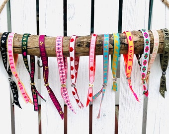 Bracelet, hippie, boho, Ibiza, fabric bracelet, festival, friendship bracelet