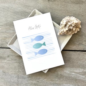 Carte Poisson Tout le meilleur avec enveloppe