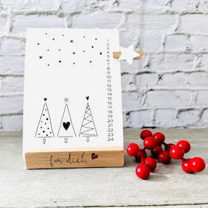 Calendrier de l'Avent - Calendrier de l'Avent à emporter - 24 jours - Calendrier de l'Avent cadeau personnalisé - poser une carte postale - Bureau de l'Avent