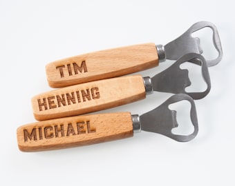 Bottle opener personalized gift man father beer opener