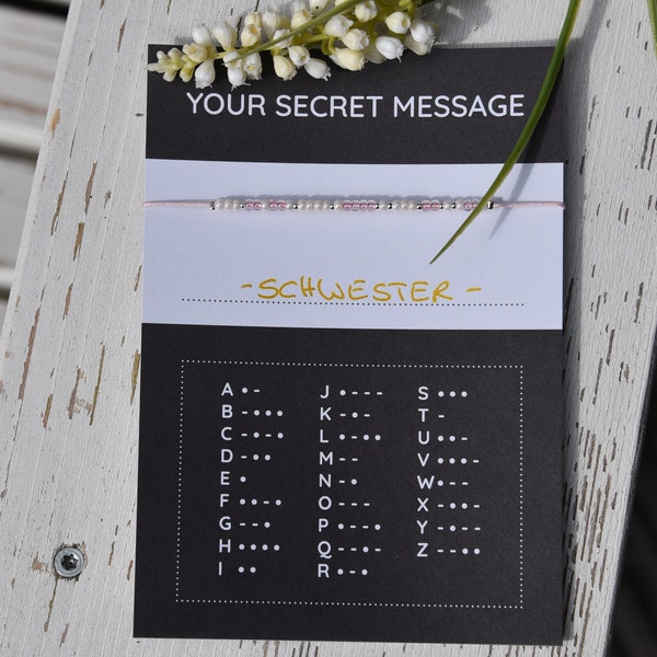 Bracelet Morse code secret message secret message