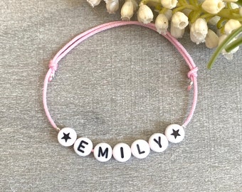 Bracelet personalized name bracelet with stars