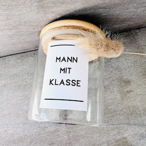 Vorratsglas // Danke Dankeschön Lehrer KiTa Erzieher // Vorratsglas mit Deckel // Aufkleber Mann mit Klasse