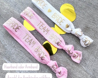 Set hen party Team Bride / Bracelet JGA / Hair ties JGA /