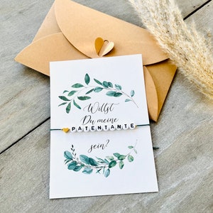 Armband  Geschenk Patentante fragen // Willst du meine Patentante sein // Taufpatin Patin Geschenk // Anfrage Freundin Baby Geburt
