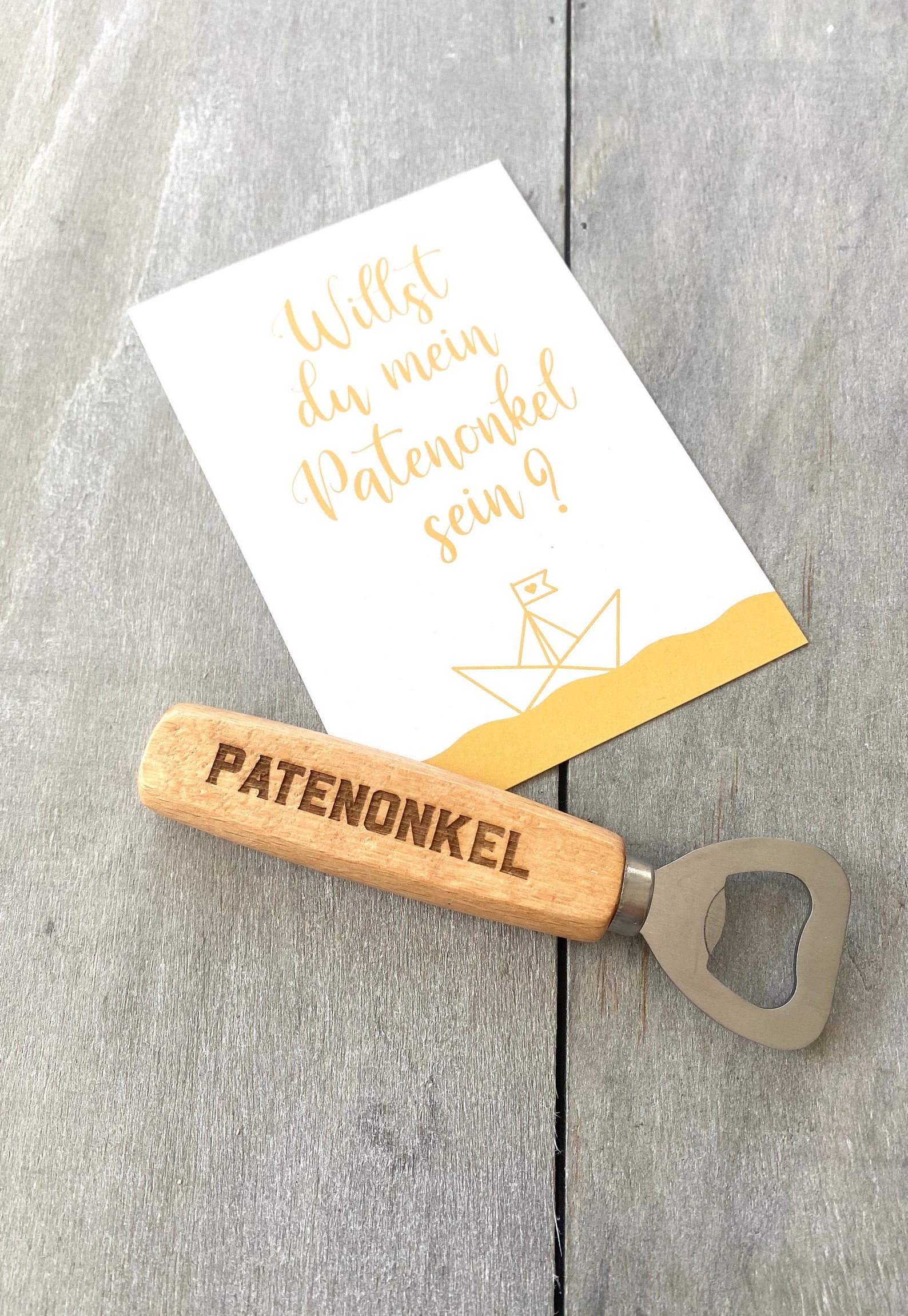 Flaschenöffner Patenonkel fragen Karte Bier Öffner | Etsy