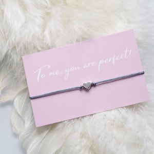 Pulsera corazón en tarjeta Para mi eres perfecta