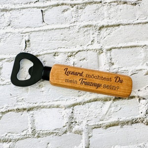 personalized gift best man - bottle opener - beer opener - best man questions