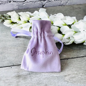 laser engraved velvet bag personalized gift packaging