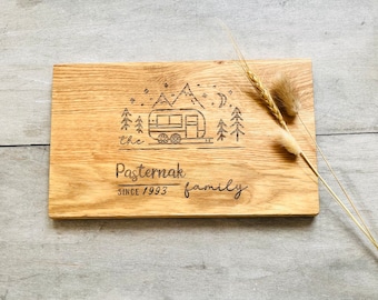 Oak Camping Cutting Board Personalized