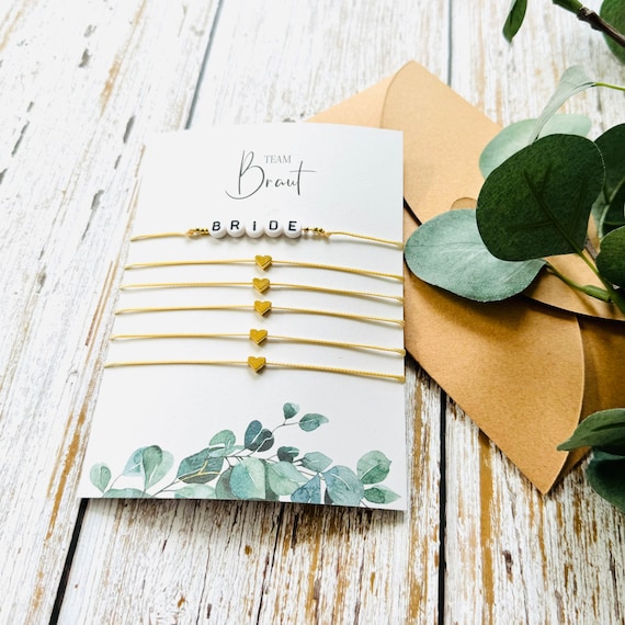 16 Set Braccialetti Addio Al Nubilato - Braccialetti Sposa E Team Bride, Decorazione Rosa E Bianca Per Feste