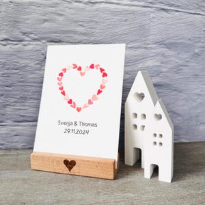 tarjeta personalizada del Día de San Valentín // Titular de la tarjeta del Día de San Valentín // tarjeta de regalo romántica para novia o novio // fecha de aniversario