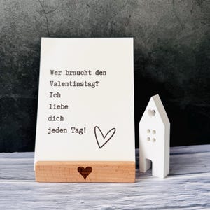 Kartenhalter Valentinstag // Valentinstag Karte // Karte romantisches Geschenk für Freundin oder Freund // Jahrestag //