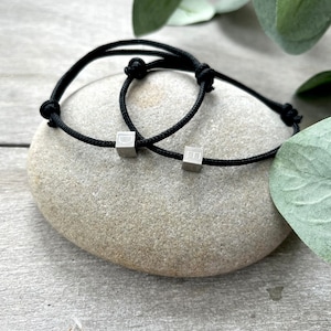Pulsera de pareja letra pulsera de amistad Tau de acero inoxidable