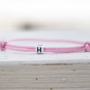 Armband Tau Surfer rosa mit Buchstaben Initial Sommer