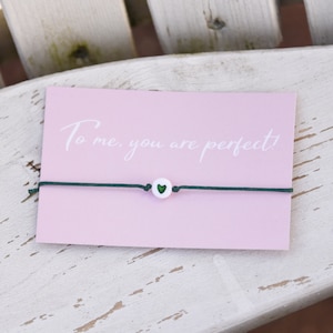 Armband Herz auf Karte To me, you are perfect