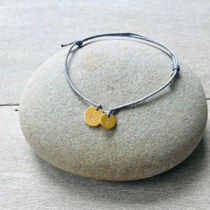 Pulsera - regalo de pulsera de pareja con iniciales de dos letras