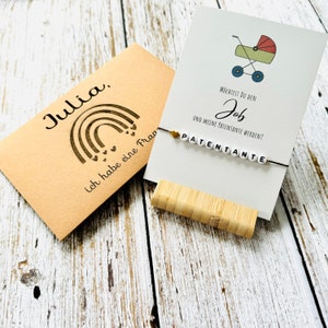 Presente madrinha pede pulseira // envelope personalizado // pergunta pessoal do padrinho //