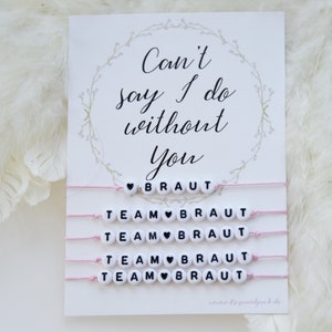 Armband Set Junggesellinnenabschied Braut Team