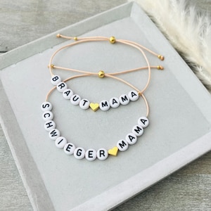 Conjunto de pulseras madre de la novia y suegra