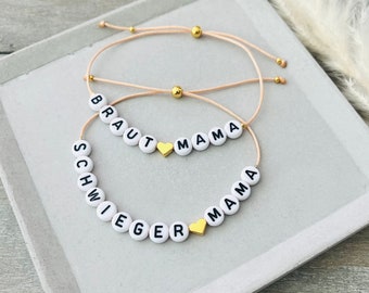 Bracelet set for bride's mother and mother-in-law