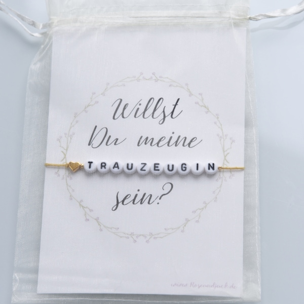 Bracelet Gift Maid of Honor Ask